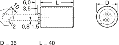 B41231B8109M000 EPCOS Electrolytic Capacitors Image 3