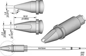 R470044 JBC Soldering tips, desoldering tips and hot air nozzles