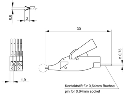 KLEPS FB 2B Hirschmann Test & Measurement Aligator Clips Image 2