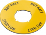 Emergency stop adhesive label, for emergency-off pushbutton, 5.76.204.114/0400