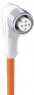 Sensor actuator cable, M12-cable socket, angled to open end, 5 pole, 15 m, TPE, orange, 4 A, 934734016