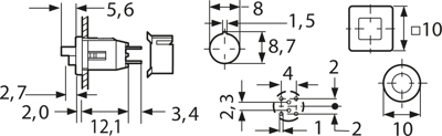 0041.8860.3317 SCHURTER Pushbutton Switches Image 2