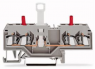 4-wire disconnect and measuring terminal, spring-clamp connection, 0.08-2.5 mm², 2 pole, 10 A, 6 kV, gray, 280-649