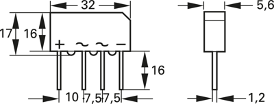 B250C5000A Diotec Bridge Rectifiers Image 2