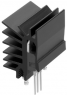 Extruded heatsink, 25 x 19.4 x 28 mm, 9 K/W, black anodized