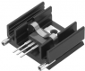 Extruded heatsink, 30 x 29 x 12 mm, 12.4 K/W, black anodized