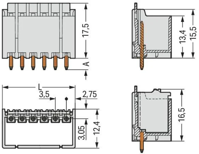 2091-1410/200-000 WAGO PCB Connection Systems Image 2