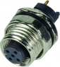 Socket, 5 pole, solder cup, screw locking, straight, 21033212530