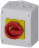 Emergency stop load-break switch, Rotary actuator, 3 pole, 63 A, 690 V, (W x H x D) 146 x 199 x 149 mm, front mounting, 3LD2565-1GP53