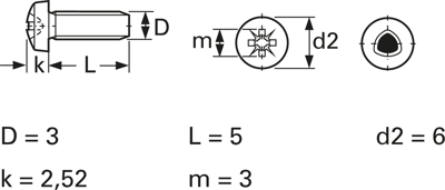 GEW.SCHRAUBE M3X5 Screws, Threaded Rods Image 3