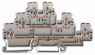 Three level terminal, spring-clamp connection, 0.08-2.5 mm², 3 pole, 24 A, 6 kV, gray, 870-553