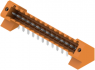 Pin header, 14 pole, pitch 3.5 mm, angled, orange, 1643450000