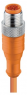 Sensor actuator cable, M12-cable plug, straight to open end, 8 pole, 5 m, PUR, orange, 2 A, 12085