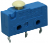 Subminiature snap-action switch, On-On, PCB connection, pin plunger, 1.5 N, 6 (2) A/250 VAC, IP40