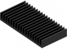 Extruded heatsink, 50 x 100 x 15 mm, 3.4 to 1.9 K/W, black anodized