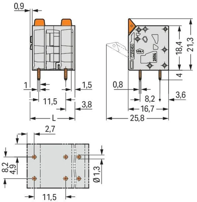 2604-3510 WAGO PCB Terminal Blocks Image 2