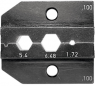 Crimping die for coaxial connectors, 624 100 3 0