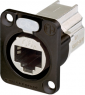 RJ45 feed-through panel jack, Cat. 6A, NE8FDX-P6-B