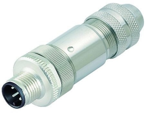 Plug, M12, 8 pole, screw connection, screw locking, straight, 99 1487 812 08