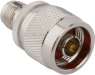 Coaxial adapter, 50 Ω, N plug to RP TNC socket, straight, 242130RP