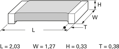 WSL-0805 .04 1% EA E3 Vishay SMD Resistors Image 2