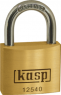 Padlock, level 5, shackle (H) 22.5 mm, brass, (B) 40 mm, K12540D