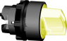 Selector switch, illuminable, groping, waistband round, orange, front ring black, 2 x 90°, mounting Ø 22 mm, ZB5AK1453