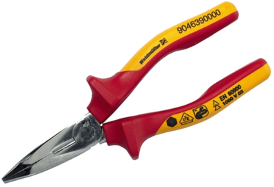 9046390000 Weidmüller Flat Nose Pliers, Snipe Nose Pliers, Round Nose Pliers, Needle Nose Pliers