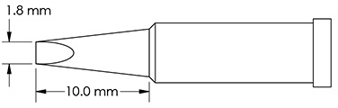 GT4-CH0018S METCAL Soldering tips, desoldering tips and hot air nozzles Image 2