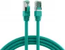 Patch cable, RJ45 plug, straight to RJ45 plug, straight, Cat 6A, S/FTP, LSZH, 0.25 m, green