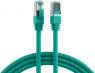 Patch cable, RJ45 plug, straight to RJ45 plug, straight, Cat 6A, S/FTP, LSZH, 1.5 m, green