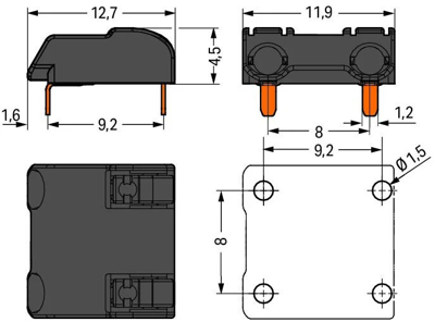 2060-1872/998-404 WAGO PCB Terminal Blocks Image 3