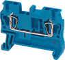 Terminal block, 2 pole, 0.2-2.5 mm², clamping points: 2, blue, spring balancer connection, 24 A