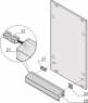 Static Handle Alu-Profile in Trapezoid Form,1000 mm