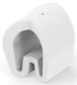 PVC cable maker, imprint ".", (L x W x H) 4.75 x 4.5 x 3 mm, max. bundle Ø 2 mm, white, EC0177-000