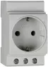 Built-in socket outlet, gray, 16 A/250 V, Germany, IP20, EK633.1