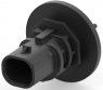 Connector, 2 pole, pitch 2.54 mm, straight, black, 2325103-1