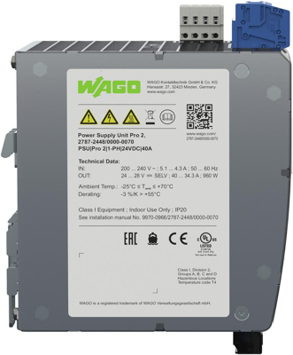 2787-2448/000-070 WAGO DIN Rail Power Supplies Image 2