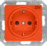 German schuko-style socket, orange, 16 A/250 V, Germany, IP20, 5UB1901