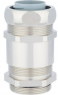 Straight hose fitting, M32, 27 mm, brass, nickel-plated, IP54/IP68, metal, (L) 71.5 mm