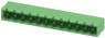 Pin header, 12 pole, pitch 5.08 mm, angled, green, 1757349