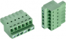 Socket header, 10 pole, pitch 5.08 mm, straight, green, 691373500010B