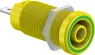 4 mm socket, flat plug connection, mounting Ø 12.2 mm, CAT IV, yellow/green, 66.9665-20