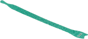 Cable tie with Velcro tape, releasable, polyamide, polypropylene, (L x W) 200 x 12.5 mm, bundle-Ø 60 mm, green, -40 to 85 °C