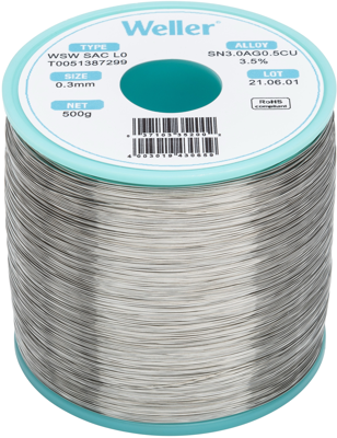 WSW SAC L0 0,3MM 500G Weller Solder Wires Image 1