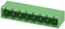 Pin header, 8 pole, pitch 5 mm, angled, green, 1757527