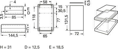 TENCLOS 560.9 SCHWARZ Teko General Purpose Enclosures Image 2