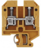 Through terminal block, screw connection, 0.5-4.0 mm², 2 pole, 32 A, beige/yellow, 9520360000