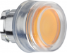 Pushbutton, illuminable, groping, waistband round, orange, front ring silver, mounting Ø 22 mm, ZB4BW553