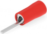 Faston plug, 1 x 0.83 mm, L 19.6 mm, insulated, straight, red, 0.26-1.6 mm², AWG 22 to 16, 165446